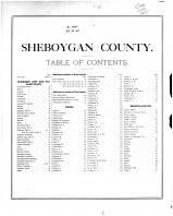 Table of Contents, Sheboygan County 1875